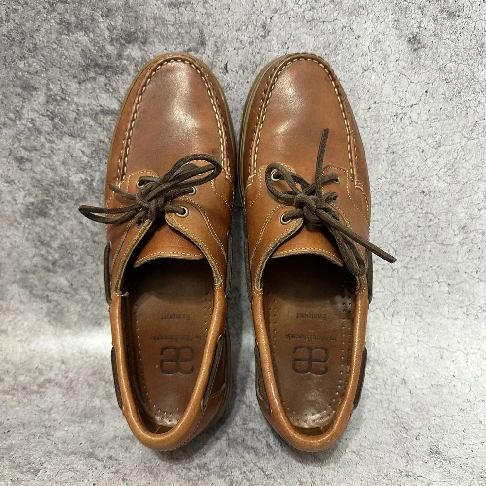 Allen Edmonds Boat Shoe Mens 10 Brown Eastport Leather Casual Loafer 43504